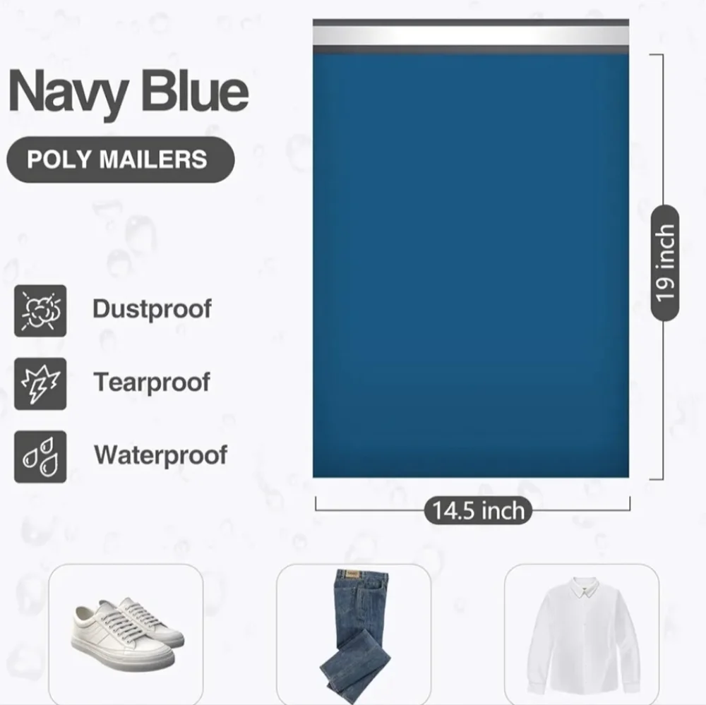 Poly Mailers 14.5 X 19 Navy Blue 20 Pack
